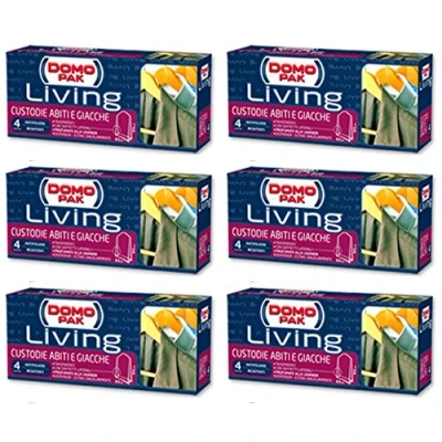Imagen de Domopak Living Juego de 24 fundas para ropa y chaquetas antipolvo, armarios, domo Pak