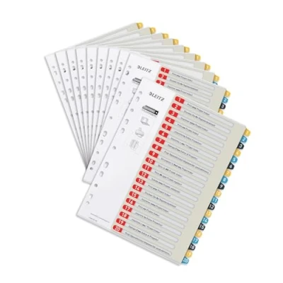 Imagen de Leitz Cosy Series 12490000 Separadores para escribir en PC (formato A4, 1 20, 10 unidades, resistentes, multicolor)