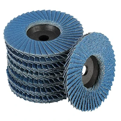 Imagen de 8 piezas Discos Abrasivos,Azul profesionales, para amoladora angular de 10,8 12 V, 76 mm diámetro x 10 mm, grano 40/60/80/120