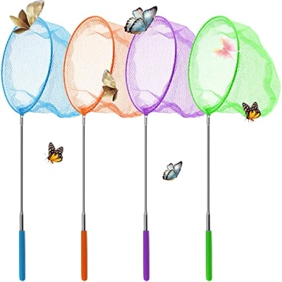 Imagen de YMDZ 4 Pack Redes de Mariposa Telescópicas Red Pesca Extensible para Atrapar Insectos Jugar