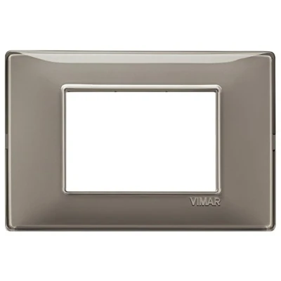 Imagen de Vimar serie plana Placa 3 módulo reflex ceniza