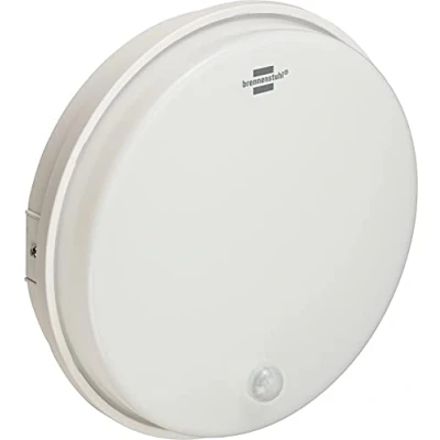 Imagen de Brennenstuhl foco LED de pared/Foco redondo 15W con sensor movimiento (1680lm, 4000K, IP54, para interiores o exteriores, montable, detector infrarrojo)
