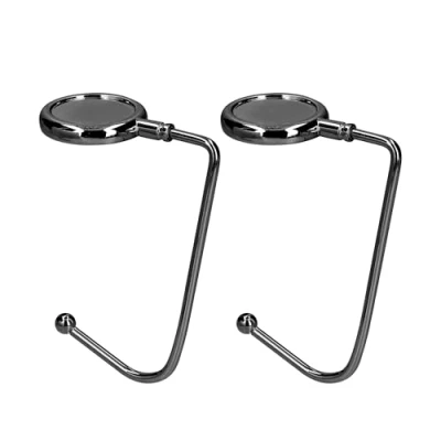 Imagen de kwmobile 2X Gancho de Bolso para Mesa Colgadores portátiles Escritorio Soportes Colgar Abrigo Paraguas Pizarra Oscura