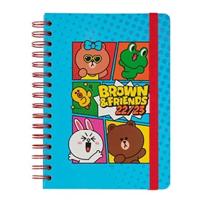 Imagen de Grupo Erik Agenda 2022 2023 semana vista Line Friends A5 escolar desde agosto a julio / Vuelta al cole Licencia oficial