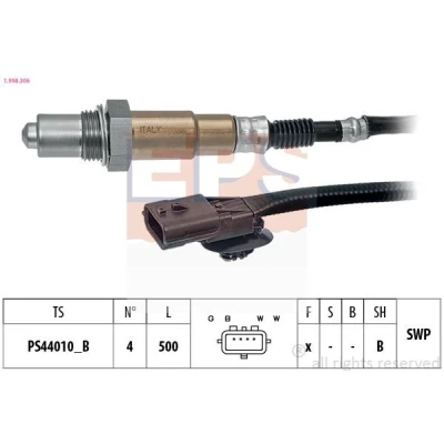 Imagen de EPS 1.998.306 Sonda lambda con material de fijación Made in Italy OE Equivalent térmico, plana, Rosca engrasada RENAULT: MEGANE 2, CLIO 2