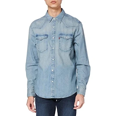 Imagen de Levi&#039;s Barstow Western Standard Camisa Hombre, Red Cast Stone, S