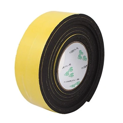 Imagen de sourcing map Burlete Adhesiva, Cinta Aislante Espuma de Una Cara 50mm Ancho 5mm Grosor 3 Metros Longitud, Puerta Ventana Antiruido Resistente a los Golpes, Paquete 1