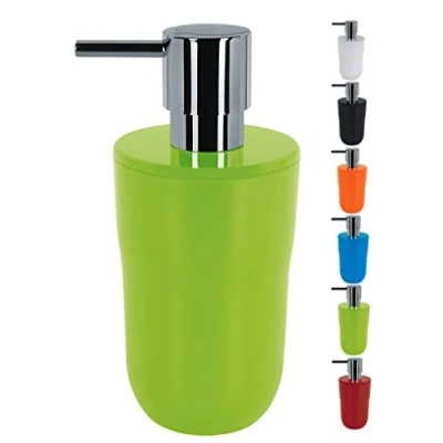 Imagen de Spirella, Verde colección Cocco, Dispensador de jabón líquido 7,5 X 16,5 cm, Poliestirol, 7.5 16.5 Cm