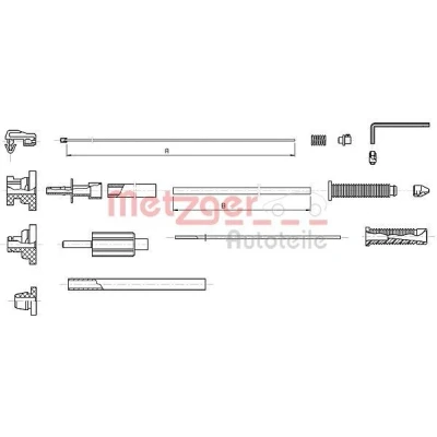 Imagen de METZGER 10.1179 Cable del Acelerador COFLE CITROËN: Xsara Coupé, Picasso, Xantia Hatchback, PEUGEOT: Partner I Furgón, 306 Hatchback