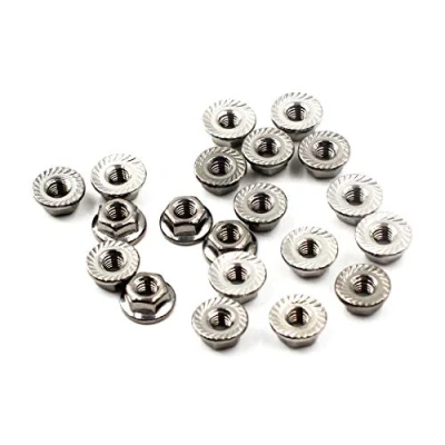 Imagen de M12 Tuerca de brida bloqueo hexagonal acero inoxidable 304 (paquete 20)