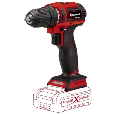 Imagen de Einhell Taladro inalámbrico TE CD 18/40 Li BL Solo Power X Change, funciona con pilas (iones de litio, 18 V, 40 Nm, motor sin escobillas, electrónica velocidad, se entrega baterías ni cargador), negro, rojo