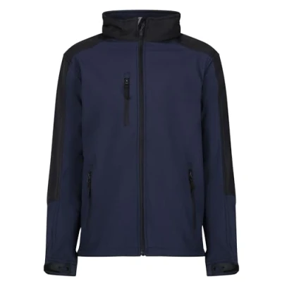 Imagen de Regatta Hydroforce Waterproof &amp; Breathable Hooded 3 Layer Softshell Jacket Soft Shell, Hombre, Navy/Black, M