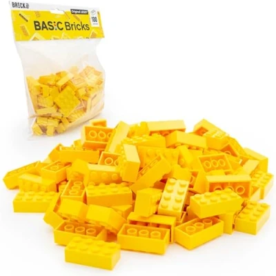 Imagen de Lego 3001 Piedras clásicas (2 x 4 unidades, 100 unidades), color amarillo