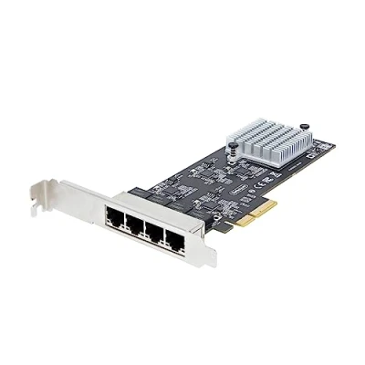 Imagen de StarTech.com Tarjeta PCI Express de Red Ethernet 4 Puertos NBASE T 2,5G Nic I225 V para Ordenador Sobremesa PCIe LAN (PR42GI NETWORK CARD)