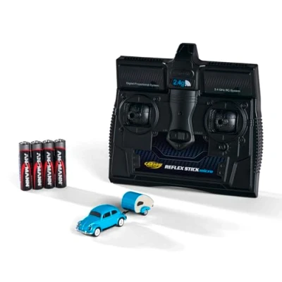 Imagen de Carson 500504148 1:87 VW Beetle con Remolque 2.4G 100% RTR Modelo Listo para Conducir, Coche RC, H0, vehículo Diorama