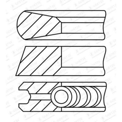 Imagen de GOETZE ENGINE 08 445300 00 Juego de Segmentos Pistón 144
