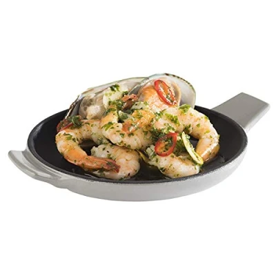 Imagen de APS sartén para servir&quot;Hierro fundido&quot; Mini de hierro fundido esmaltada, Ø 13 cm, altura: 2 apilable, apta horno, recipiente, gris