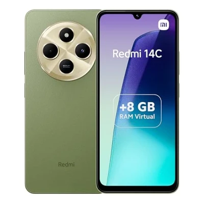 Imagen de Xiaomi Redmi 14C Smartphone de 8+256GB, Pantalla 6.88 120Hz LCD HD+, MediaTek Helio G81 Ultra, cámara Dual con IA 50MP, 5160mAh, NFC, Verde (Versión ES)