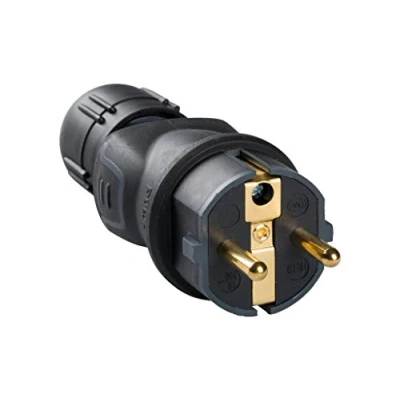 Imagen de Legrand, 050340 Bases y clavijas Enchufe profesional, con protección en intemperie de caucho negro, 16A a 230V, material gran resistencia para usos severos