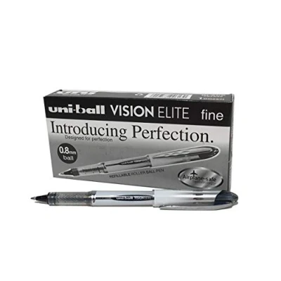 Imagen de Uni Ball UB 200 Vision Elite Bolígrafo Negro Gel, 12 Pack