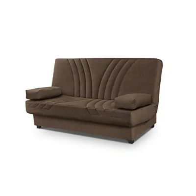 Imagen de SHIITO Sofa Cama Modelo Romeo Clic Clac con Almacenaje Choco 190 x 100 cm Máximo Relax y Confort