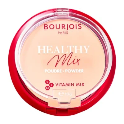 Imagen de Bourjois Polvo compacto Healthy Mix Zero Signos de cansancio, fórmula matificante y uniforme con vitaminas A, E B5, 001 Vanilla, 11 g