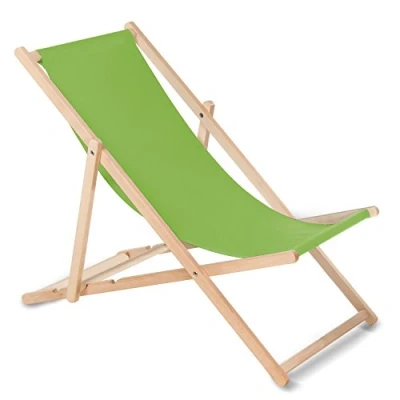 Imagen de GreenBlue Tumbona hecha de madera haya, disponible en 12 colores, práctica, cómoda (verde claro) …