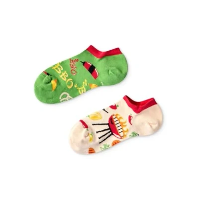 Imagen de Dedoles Calcetines Unisex Hombre Mujer y Niños Algodón muchos diseños divertidos diferente izquierda derecha, color: Verde, diseño: Temporada de barbacoas (sneaker), tamaño: 43 46
