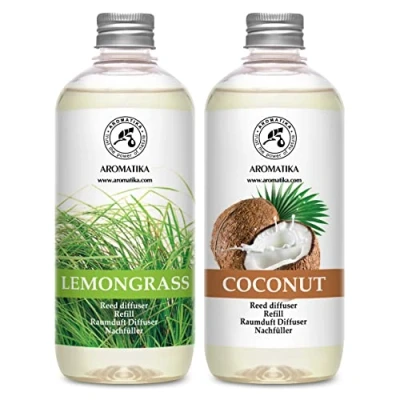 Imagen de Recarga de Difusor Limoncillo 500ml &amp; Recambio Coco Fragancias Ambiente Intensas y Duraderas Mejor para Hogar Fragancia Lemongrass