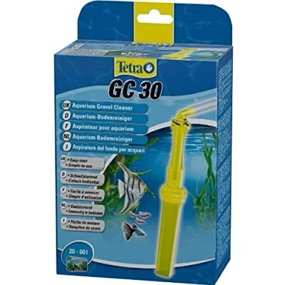 Imagen de Tetra GC 30 Limpiador de fondos acuarios, con manguera, válvula arranque rápido y rejilla protección para los peces, aspirador mulm diseño tubo succión, acuarios 20 a 60 L