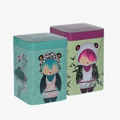 Imagen de Eigenart Casa Little Animals TLA8989130 Juego de 2 latas metal con cierre rosca y capacidad 200 g