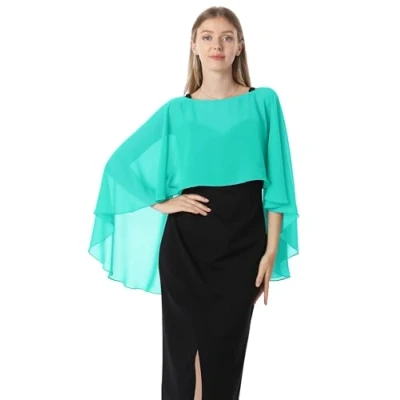 Imagen de Hotshawl capas de gasa para mujer, chales y echarpes vestido noche, boda, Agua, Talla única