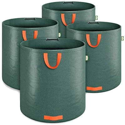 Imagen de Gardebruk 4x Sacos para Desechos de Jardín XXL hasta 50Kg 500L 86x86 Saco Plegable Hidrófugo 4 Asas Robustas