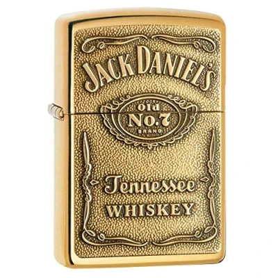 Imagen de Zippo 1350003 Jack Daniel&#039;S Label Brass Mechero con Relieve