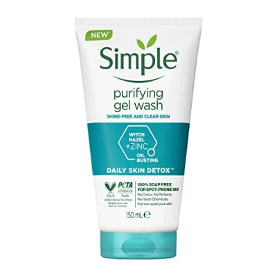 Imagen de Simple Lavado facial purificante de desintoxicación diaria la piel, 150ml
