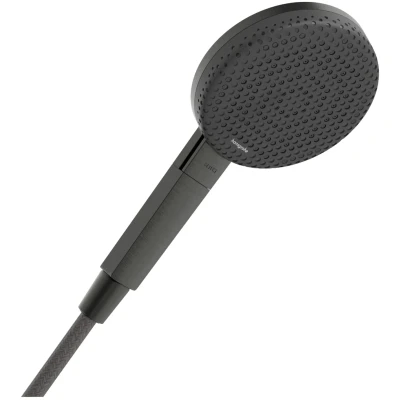 Imagen de hansgrohe Raindance Alive Select S 24500340 alcachofa de ducha con 3 tipos chorro (incluye PowderRain), redonda (125 mm, función antical, cromo cepillado)