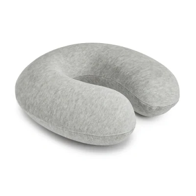 Imagen de Amazon Basics Semicircular Almohada para cuello, de espuma viscoelástica, Gris