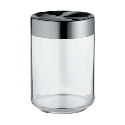 Imagen de Alessi Julieta LC09 Tarro de Cocina Design Hermético, Cuerpo Vidrio con Tapa Acero Inoxidable 18/10, 100 Cl