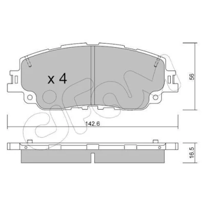 Imagen de CIFAM 822 1227 0 Juego de pastillas freno excl. contacto avisador desgaste LEXUS: ES VII, TOYOTA: RAV4 V