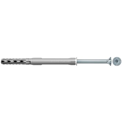 Imagen de fischer tacos largos pared, nylon con tornillo SXR 8X120 cabeza avellanada para estructuras metálicas y de madera, Caja 50 Uds.