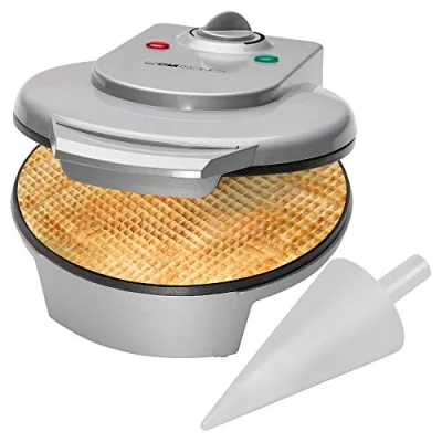 Imagen de Clatronic HA 3494 Barquillera máquina de barquillos Y cucuruchos helados, 1200 W, color plata