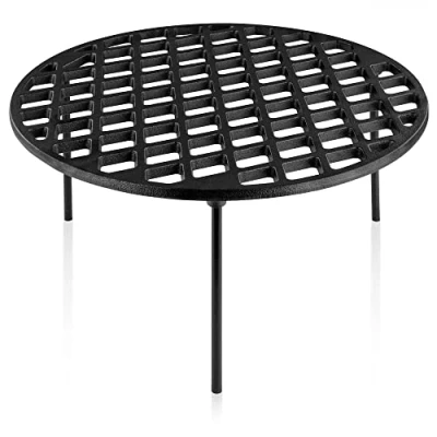 Imagen de BBQ Toro Rejilla Grill Redonda de Hierro Fundido con 3 Patas Ø 40 cm Parrilla Soporte, Trébede para Horno Holandés Asado Barbacoa Fuego Brasas Leña Carbón
