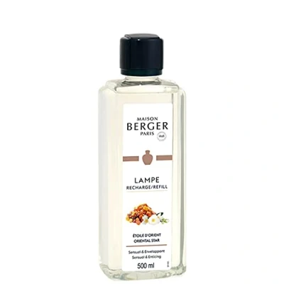 Imagen de Maison Berger Recarga Lampe Étoile d&#039;Orient Listo para Usar Perfuma y Purifica Difusión Fina, Uniforme Duradera 500ml