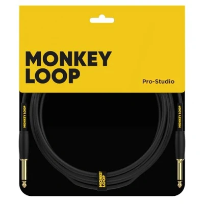 Imagen de MONKEY LOOP Pro Studio Silent Cable Jack Mono a Conectores Bañados en Oro de 24k Recubrimiento PVC Máximo Aislamiento Longitud 3 Metros