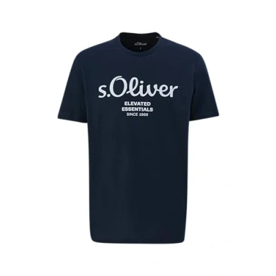Imagen de s.Oliver Kurzarm Camiseta estampada, Hombre, Talla: Medium, Navy