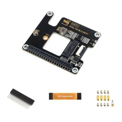 Imagen de Waveshare PCIe To M.2 Adapter For Raspberry Pi 5, Supports NVMe Protocol Solid State Drive, High Speed Reading/Writing