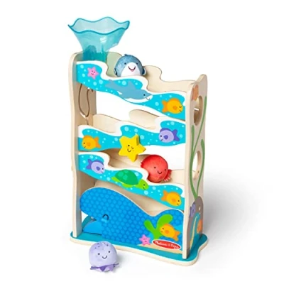 Imagen de Melissa &amp; Doug Rollables, Juguete de tobogán del océano madera para bebés y niños pequeños, Juguetes primera infancia, 12m+, Regalo niñas