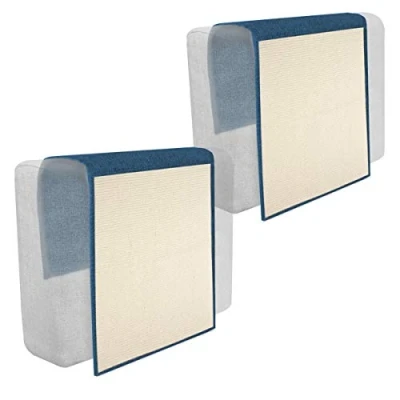 Imagen de Navaris Set de 2X rascadores para Gatos Protector sofá contra arañazos Gato y Perro Rascador afilador uñas sisal en Azul