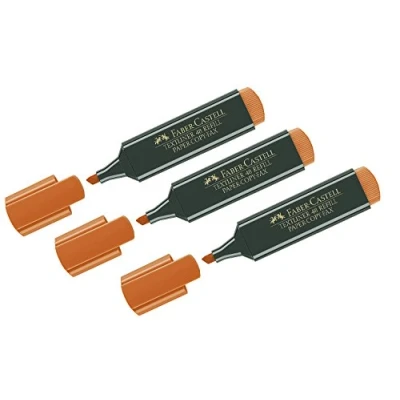 Imagen de Faber Castell 154815 Lote de 3 marcadores señalizadores fluorescentes Textliner 48 Naranjas