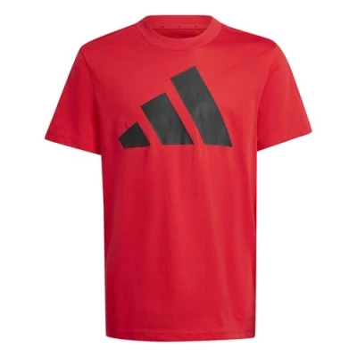 Imagen de adidas Performance TEE Junior Unisex Camiseta estampada para niños, Talla: 9 10a, Pure ruby black